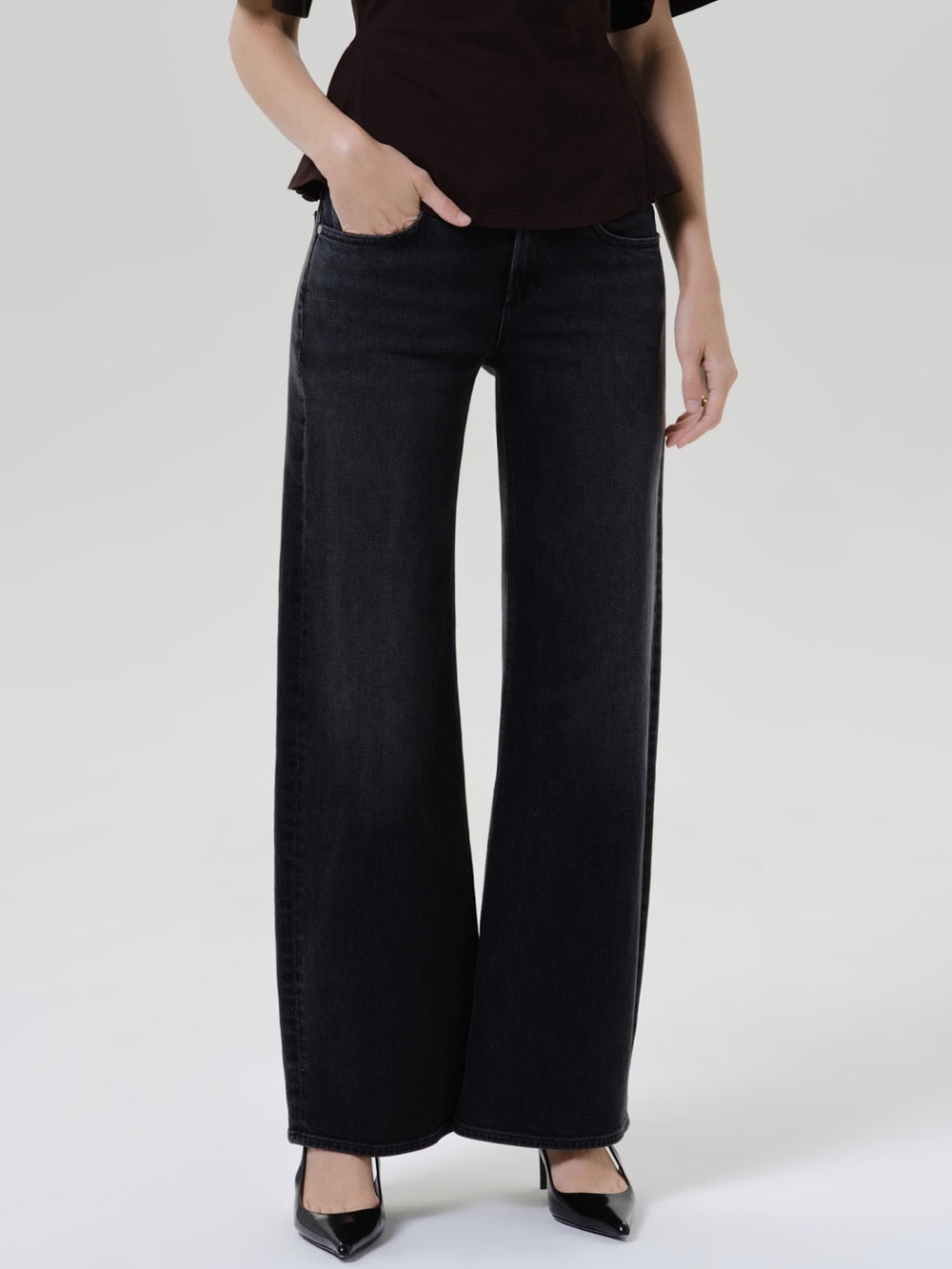 Citizens of Humanity 🌱 Nora Trouser Leg 32 NWT Cat Eye Black Jeans